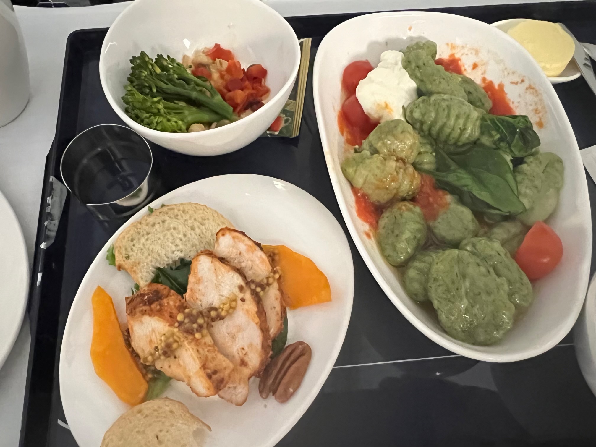 LOT Polish Airlines Business meal, Warsaw to Miami (WAW–MIA)